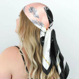 Foulard en soie pour cheveux, hijab doux pour femme, été, satin