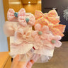 10 Pcs/Set New Baby Girl Cute Colors Flower Hair Bands Ponytail Holder Chilren Soft Scrunchies Rubber Kids Hair Accessories