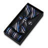 Bowtie Set For Men Gift Box Business Fashion Red Bow Tie Pocket Square Cufflinks Set Bowtie 3pcs For Wedding Hanky Cravatas Neck