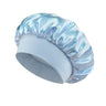 1pcs Unisex Satin Solid Wide-brimmed Sleeping Hat Elastic Band Cap Hair Care Bonnet Night Hat