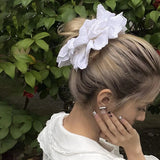 Oversized Lace Hair Scrunchie Elastic Ponytail Holder Elastic Hair Accessories