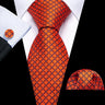 Barry.Wang Ensemble cravate et mouchoir en soie à carreaux pour homme, motif jacquard, idéal pour un mariage, un marié ou une équipe