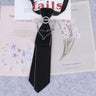 Cravate en ruban noir faite à la main, bijoux en strass cristal, chemises blanches pour hommes, étudiantes, garçons, col, cravates, uniformes, femmes