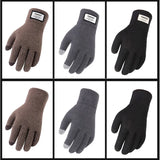 Gants tricotés d'hiver pour hommes, écran tactile, haute qualité, épais, chauds, en laine et cachemire, solides, pour l'automne et l'hiver