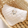 Serviettes de salive pour bébé en coton brodé à 6 couches, lingettes pour les mains et le visage, bavoir pour nouveau-né, mouchoir pour enfant, gant de toilette doux pour tout-petit