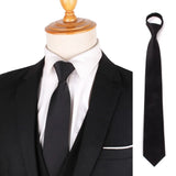 Cravates noires pour hommes et femmes, costumes décontractés, cravates unies, cravates fines pour hommes, pour affaires, mariage, cravates fines pour hommes