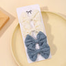 4Pcs/Set Lovely Cotton Bowknot Clips Safe Hairpins Girl Fresh Pastoral Hairclips Baby Hair Accessories Kids Print Hairgripe Gift