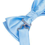 Hi-Tie Jacquard Silk Nœud papillon pour homme, ensemble de boutons de manchette et mouchoir, nœud papillon pré-noué, noir, blanc, gris, bleu, rouge, vert, rose, violet