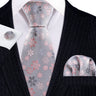 Ensemble élégant de cravates et boutons de manchette en soie à fleurs multiples pour homme, cravate jacquard à fleurs pour mariage, entreprise, fête, événement, Barry.Wang