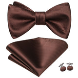 Dropshipping Jacquard Silk Mens Self Bow Tie Hanky Cufflinks Set Male Butterfly Knot Bowtie Wholesale for Male Wedding Business