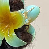 3 Inch Gradient Flower Hair Claw For Women Elegant Resin Floral Hair Clip Fresh Sweety Flower Gripper Girls Hair Accessories
