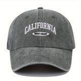 1PC Embroidered Baseball Cap On The West Coast Of California Vintage Style Pointed Hat Lightweight Hat Sun Resistant Sport Hat