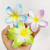 3 Inch Gradient Flower Hair Claw For Women Elegant Resin Floral Hair Clip Fresh Sweety Flower Gripper Girls Hair Accessories