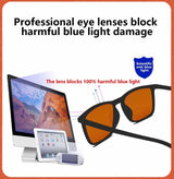 Red Lens，Orange Lens 100% Blue Light Blocking Goggles Glasses  Gaming Glasses Anti fatigue fashion Phone Eyeglasses