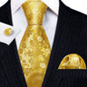 Ensemble élégant de cravates et boutons de manchette en soie à fleurs multiples pour homme, cravate jacquard à fleurs pour mariage, entreprise, fête, événement, Barry.Wang