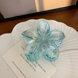 Hairpin Flower Hair Clip Cute Grab Clip Plastic Large Hair Claw Beach Headwear Hair Accessories Transparent Hair Clip Female
