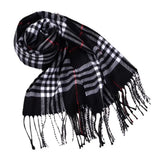 Châle d'hiver chaud à carreaux de style britannique pour femmes et hommes, écharpe de luxe, long châle chaud à pompons, couverture pashmina, accessoires, cadeau pour ami