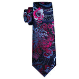 Ensemble élégant de cravates et boutons de manchette en soie à fleurs multiples pour homme, cravate jacquard à fleurs pour mariage, entreprise, fête, événement, Barry.Wang