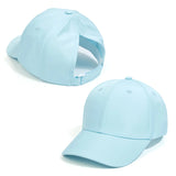 Fashion High Ponytail Kids Boy Hat Sun Hats Baseball Caps Adjustable Solid Color Print Travel Caps Baby Children Peaked Caps Hat
