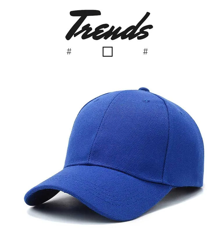 Casquette unisexe décontractée, unie, ajustable, à rabat, style hip-hop, pour homme et femme