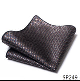 Vangise Brand Newest style  Silk Hanky Man Floral Gray Fit Business lover's day Pocket Square Handkerchiefs
