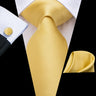 Cravate de mariage en soie unie bleu clair Hi-Tie pour homme, design tendance, boutons de manchette élégants, pour affaires, fête, livraison directe