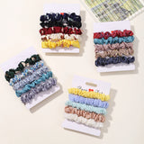 5Pcs/Set Simple Solid Color Elastics Hair Ties for Women Thick Hair Soft No Hurt Hair Ponytail Holder Hair Rope Hair Accessories