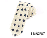 New Floral Print Necktie For Men Casual Cotton Linen Ties Plaid Slim Tie Male Suits Skinny Neck Tie For Wedding Business Gravats