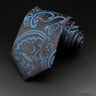 Cravate rayée pour homme, motif cachemire floral, marron et gris, idéale pour les loisirs, les affaires, le quotidien, les mariages, les fêtes, les accessoires, cadeau