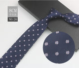 Cravate à fleurs en grille, tissée en gros, 8 cm, accessoires de mariage, bleu, homme, pois, cachemire, convient aux groupes, fêtes, bureau