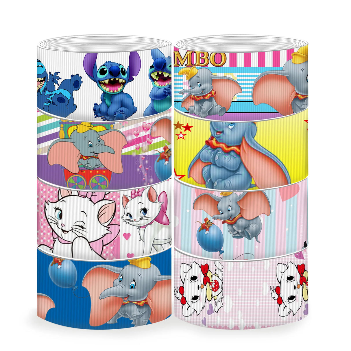 Disney 5 Yards Multi Size Lilo und Stitch Bedrucktes Ripsband für Haarschleifen DIY Bastelbedarf Cartoon-Bänder