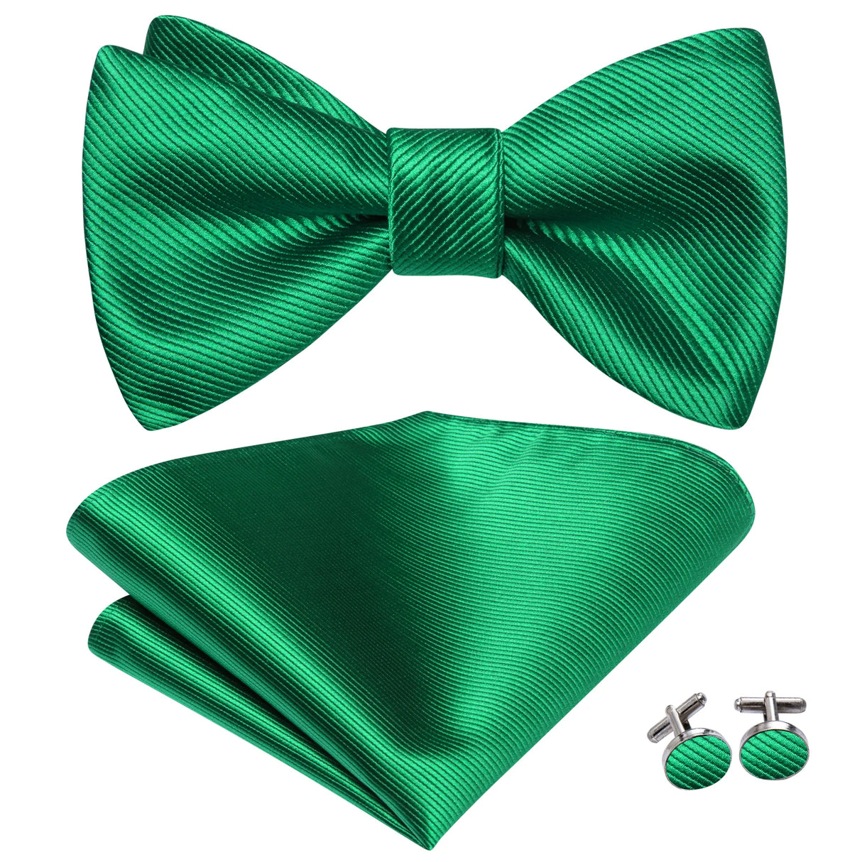 Dropshipping Jacquard Silk Mens Self Bow Tie Hanky Cufflinks Set Male Butterfly Knot Bowtie Wholesale for Male Wedding Business