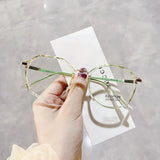Blue Light Blocking Office Glasses Women Oversized Frame Anti-stress Decorative Glasses Computer Radiation Protection Eyewear