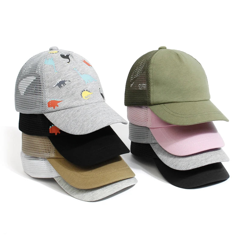 Casquette d'été pour bébé garçon, motif dinosaure, chapeau de soleil pour enfants, accessoires de sport, voyage, casquette de baseball réglable, 0 à 5 ans