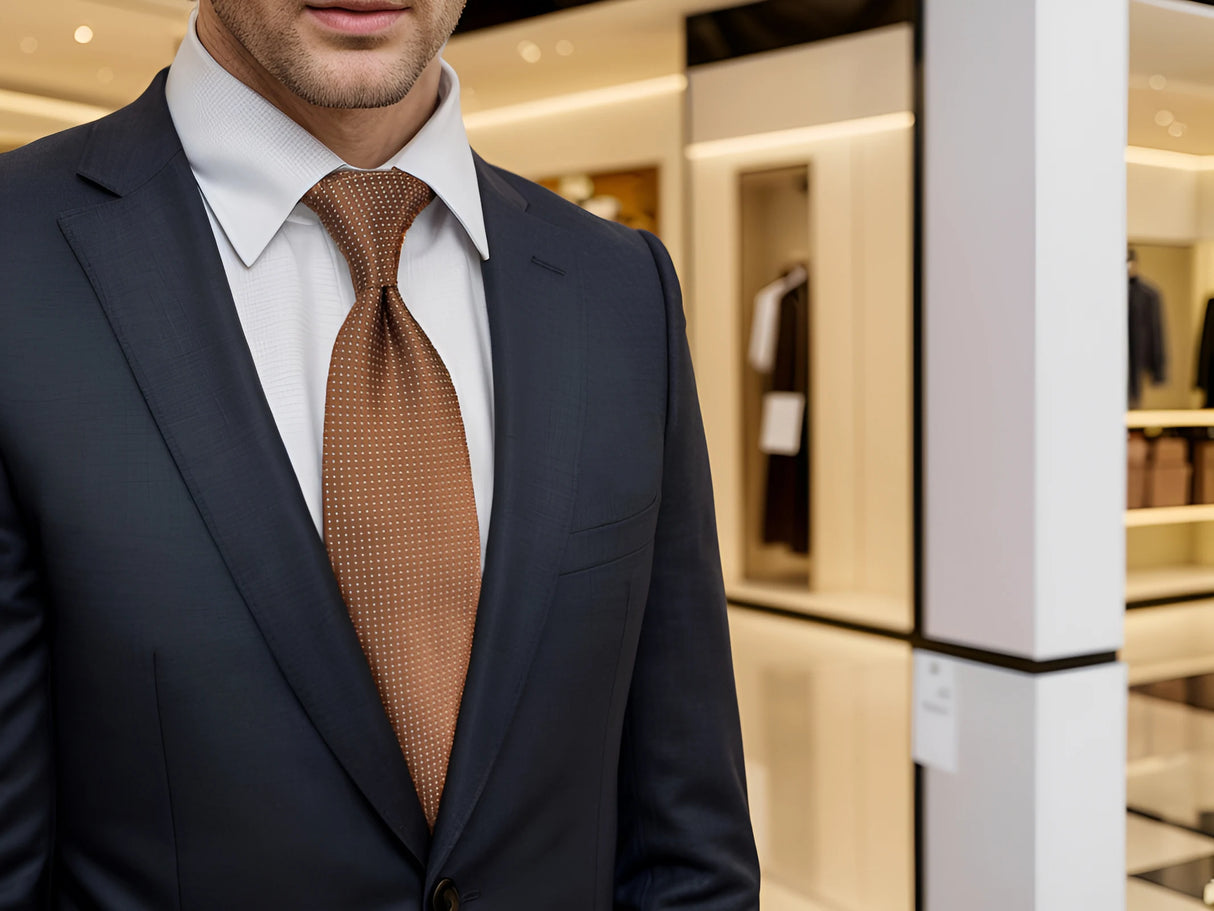 Cravates classiques jaunes et marron pour hommes, tenue de soirée, mariage, école, livraison directe