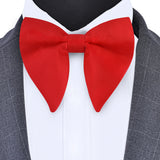 New Big Bow Ties Men's Solid Bowtie Red Black Yellow Fashion Bowknot For Men Wedding  Party Accessories