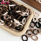 Lot de 500 élastiques à cheveux en forme de chameau rose et noir, pour queue de cheval, tresses, dreadlocks, pour bébés, femmes et filles