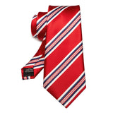 Cadeaux pour hommes EASTEPIC : cravates rayées, cravates rouges pour messieurs en vêtements raffinés, accessoires à la mode pour les occasions sociales