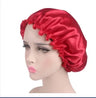 Bonnet de nuit en satin double couleur, bonnet de nuit en dentelle extra large, bonnet rond pour soins capillaires, bonnets de douche