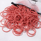 Lot de 50 bandeaux élastiques en caoutchouc pour cheveux, style macaron, très élastiques, durables, pour queue de cheval haute, pour femmes et enfants