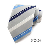 Cravate pour homme 8 cm, motif rayé, jacquard tissé, cravate Ascot, pour homme, pour fête de mariage