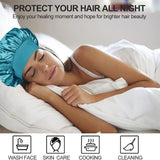 New Women's Satin Solid Sleeping Hat Night Sleep Hair Care Bonnet Nightcap Silky Shower Caps Comfortable Flower Band Unisex Cap