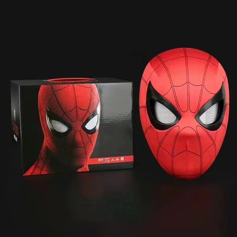 Spider Man Masks Can Blink Cosplay Helmet Moving Eyes Model Party Props Elastic Toys Adults Kids Halloween Christmas Gifts