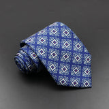 Men's Fashion Silk Tie 7.5cm Soft Novelty Necktie Blue Green Orange Color Ties For Men Dot Floral Bowtie Wedding Business Gift
