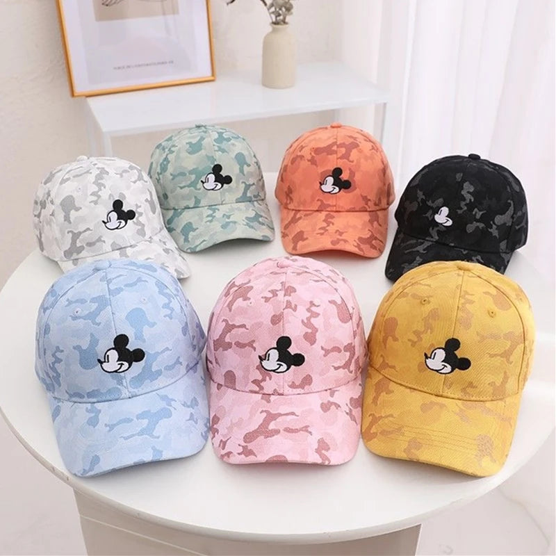 Casquette de baseball Mickey en coton pour enfants, offre spéciale, motif dessin animé, pour filles et garçons