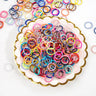 Lot de 100 élastiques à cheveux pour bébé, 36 élastiques multicolores de 2 cm de diamètre, sans plis, en caoutchouc, pour queue de cheval, petits et fins