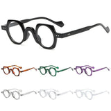 Round Square Frame Blue Light Blocking Glasses Japanese Style Unisex Non-Prescription Glasses Eyeglasses Frame