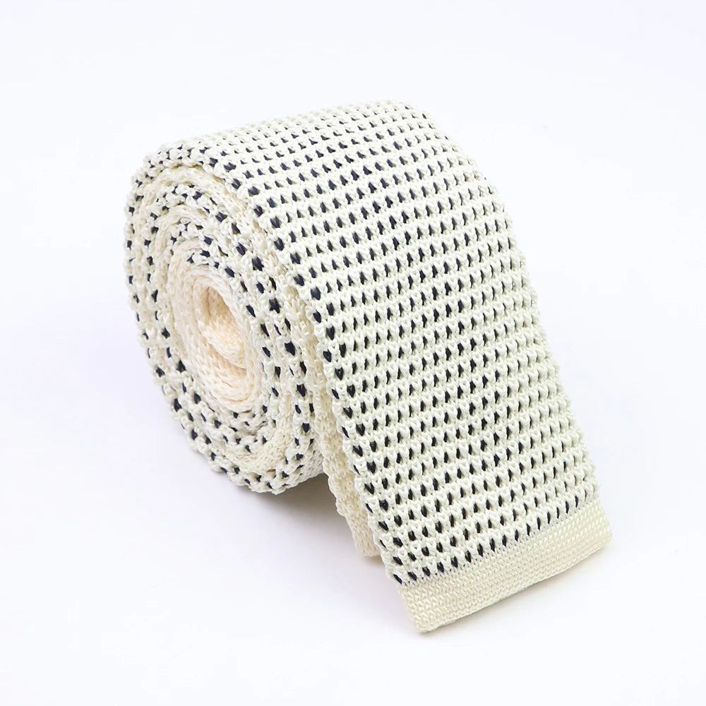 Cravates classiques en tricot pour hommes, cravates décontractées, à pois, à carreaux, pour loisirs, chaudes, pour affaires, mariage, largeur 6 cm