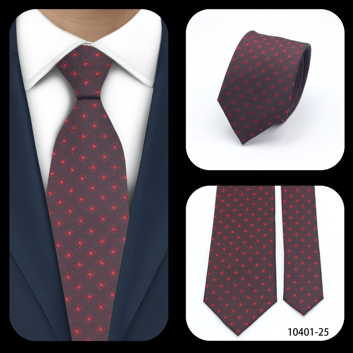 Cravates élégantes à pois pour hommes LYL 7 cm, cravate de luxe avec imprimé géométrique, cadeau pour invités, accessoires de festival pour gentleman
