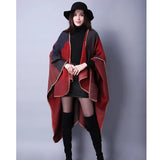 Luxus Marke Geometrische Poncho 2024 Kaschmir Schals Frauen Winter Warme Tücher und Tücher Pashmina Dicke Capes Decke Femme Schal